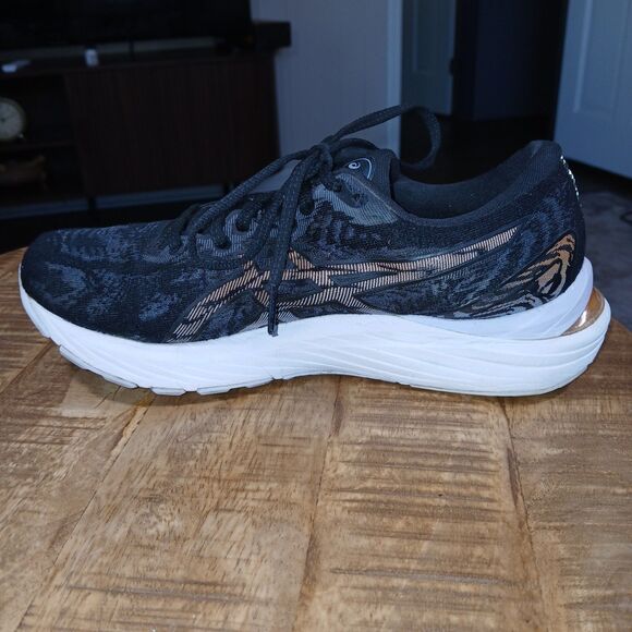 WOMEN'S ASICS GEL-CUMULUS 23 Black Rose Gold Running Shoes Sneakers Size US 7 - Picture 14 of 16
